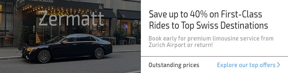 Book early for premium transfer service from Zurich Airport to Zermatt or return