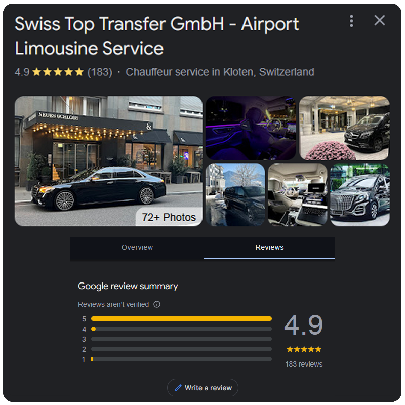 Swiss Top Transfer GmbH reviews GMB